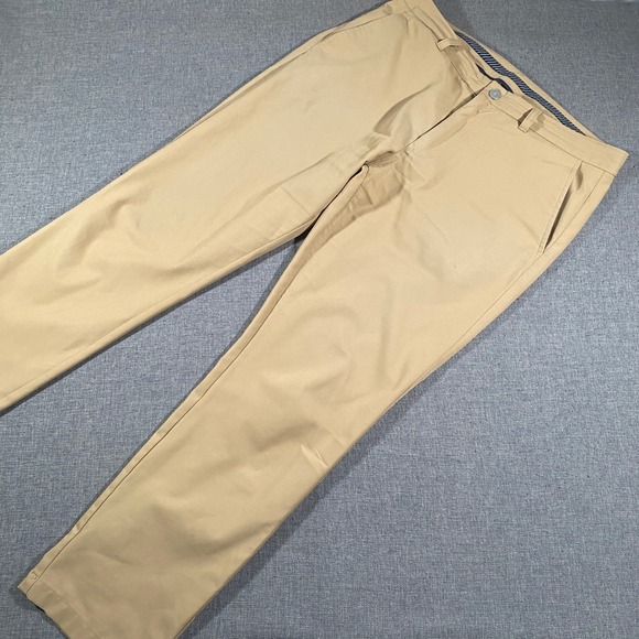 Bonobos Other - Bonobos Golf Pant Men 34x30 Tan Slim Fit Performance Chino Stretch Elastic Waist